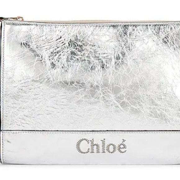 Chloe silver zipper pouch - Picture 2 of 5
